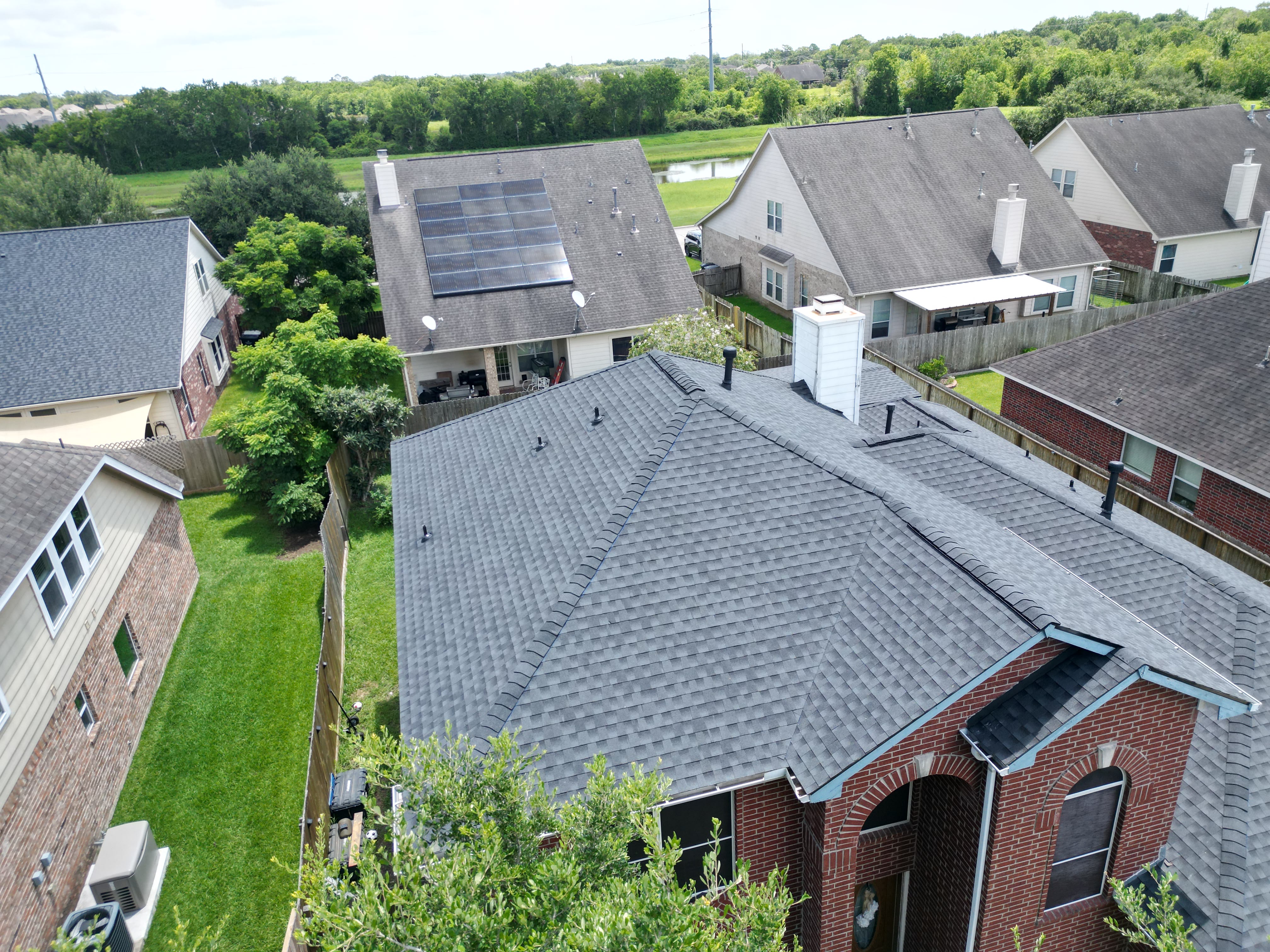 Completed roof work for Houston-area homeowners